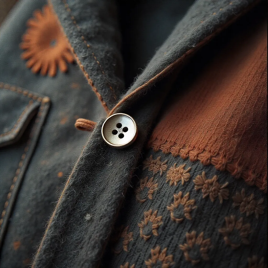 Detailed view of wool mending process